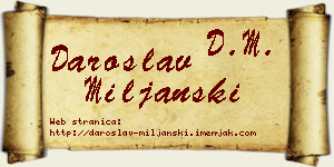 Daroslav Miljanski vizit kartica